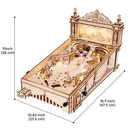 Vintage Style 3D Wooden Pinball Puzzle DIY Game Kit