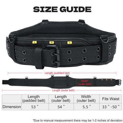 Heavy Duty Tool Belt and Suspenders Set with Tool Pouch