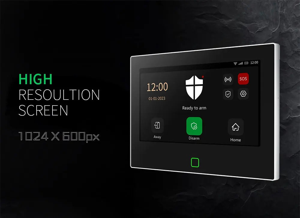Smart 4G Home Security Panel with Touch Control
