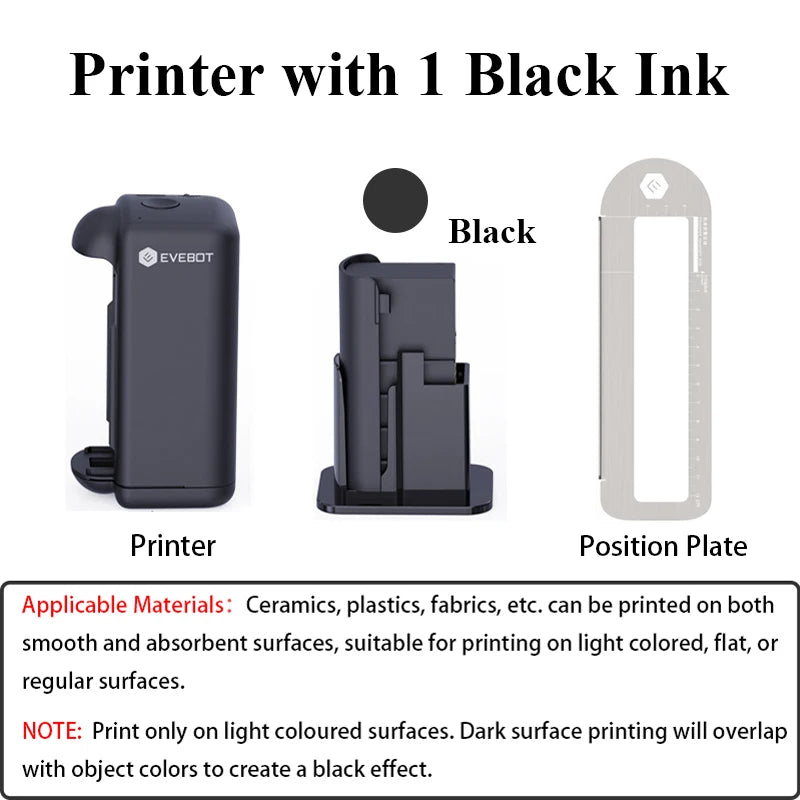 Wireless Smart Inkjet Printer 1.02 Nozzle Black