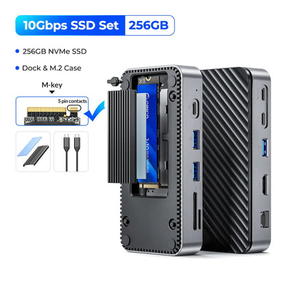 ORICO Portable 256GB NVMe SSD Enclosure with USB-C and RJ45 Port