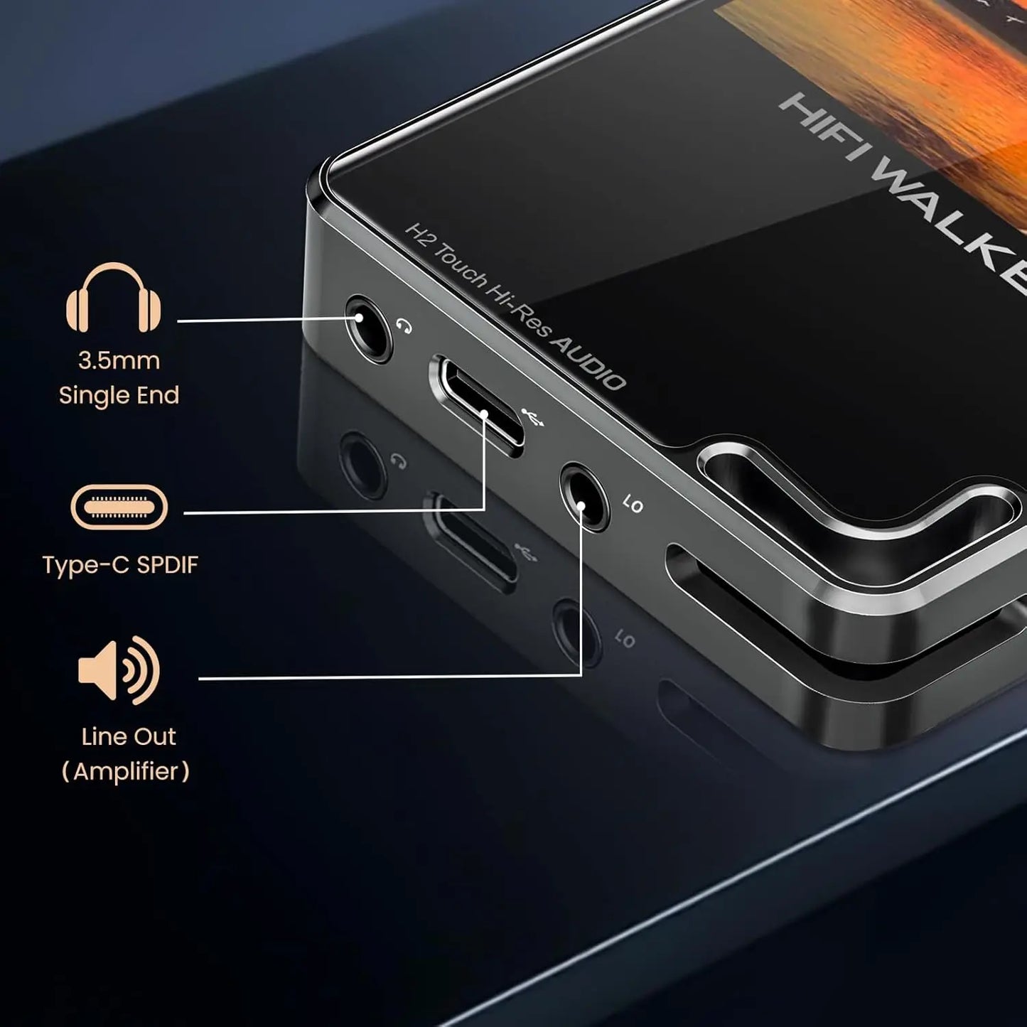 Portable Hi-Res MP3 Player 128GB Bluetooth 5.2