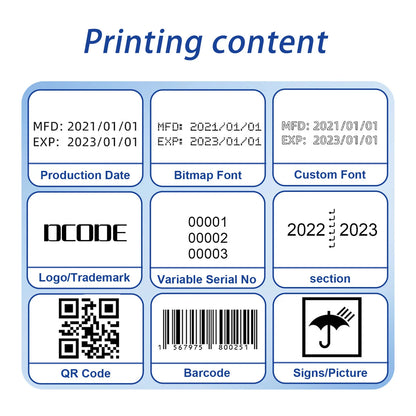 12.7mm Fast-Dry Black Ink Cartridges for Handheld Printer