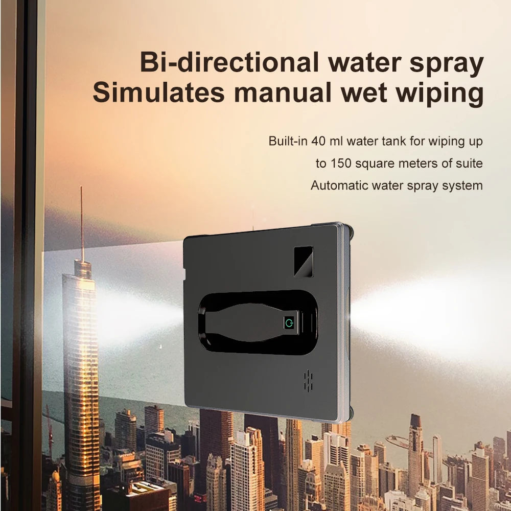 Smart Window Cleaning Robot with Dual Water Spray