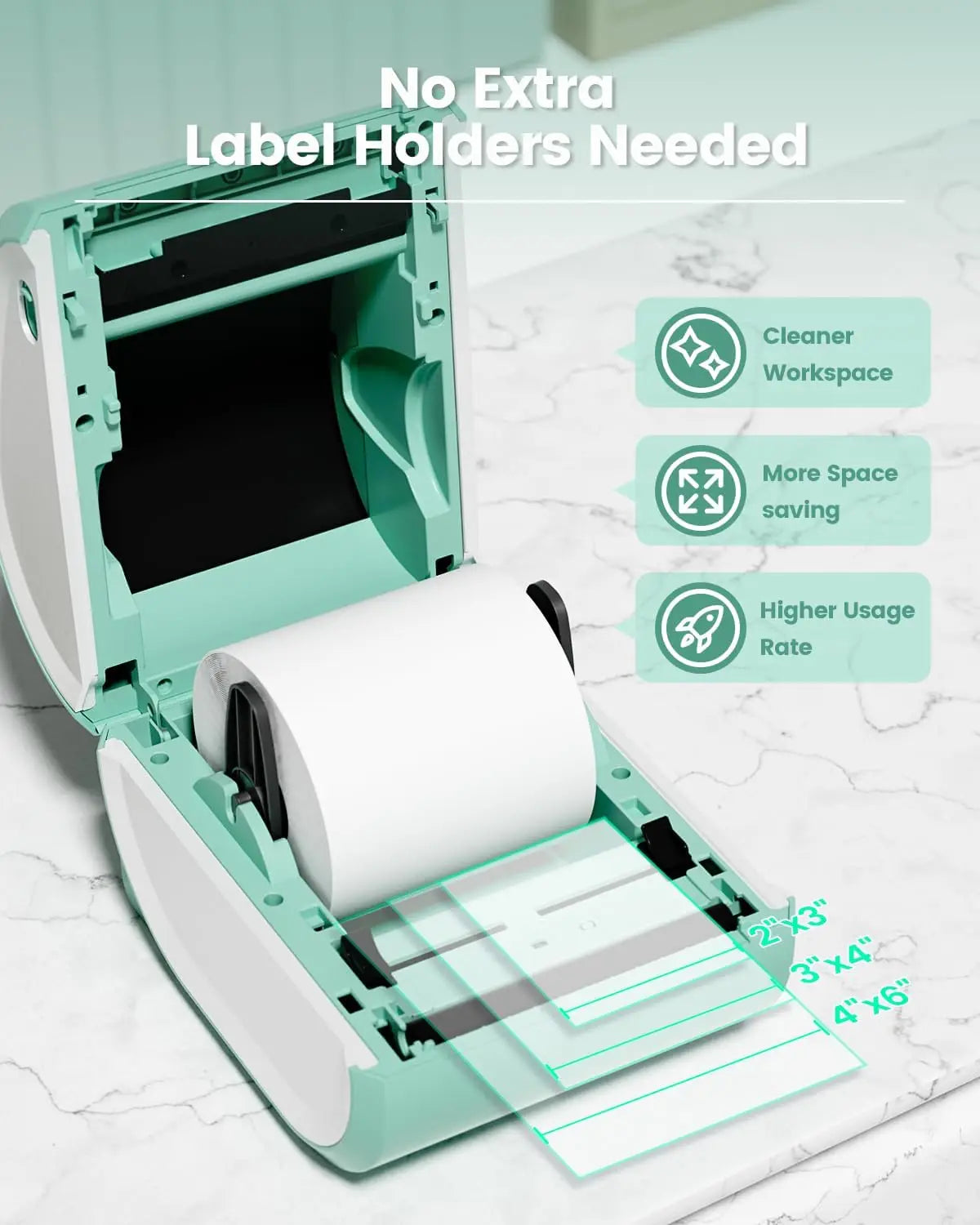 Wireless Thermal Label Printer Bluetooth Shipping Label Maker