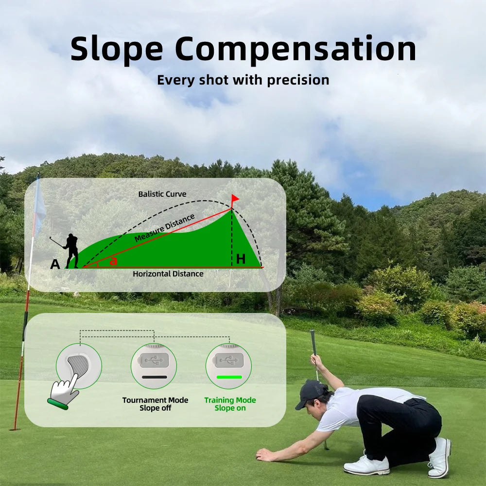 Golf Rangefinder 600 Yards with Slope and Flag Lock