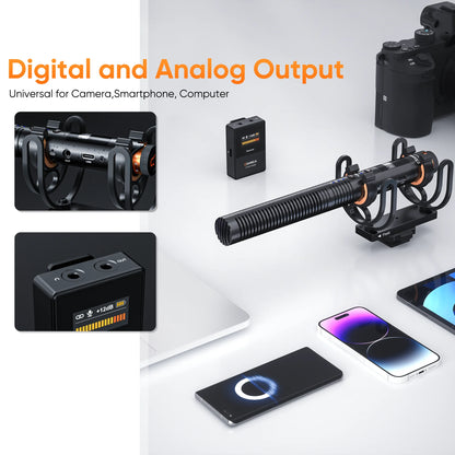 Portable Wireless Shotgun Microphone USB-C