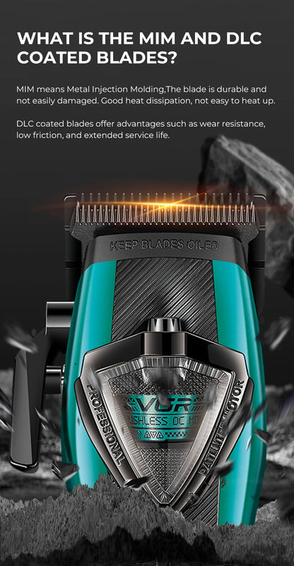 Professional Cordless Hair Clipper LED Display Trimmer