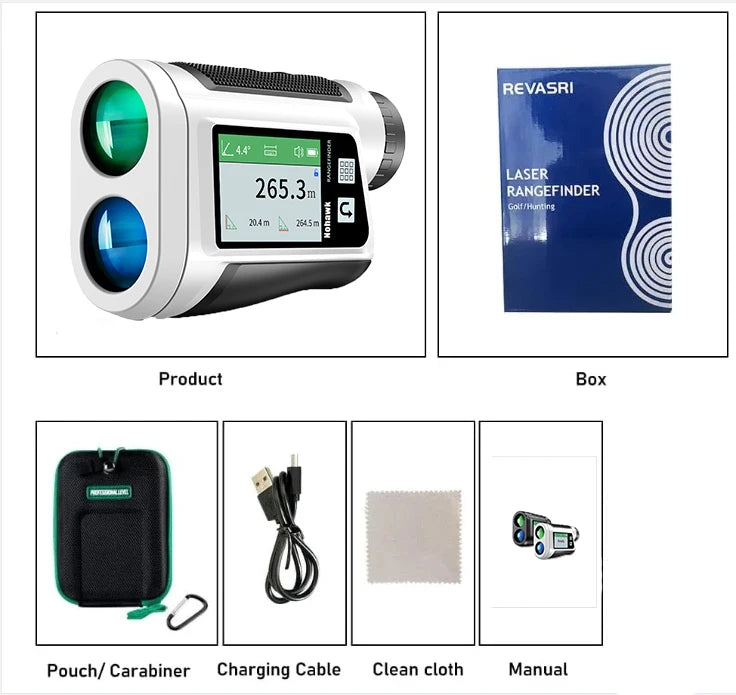 Portable 1000m Laser Distance Meter with LCD Display for Golf
