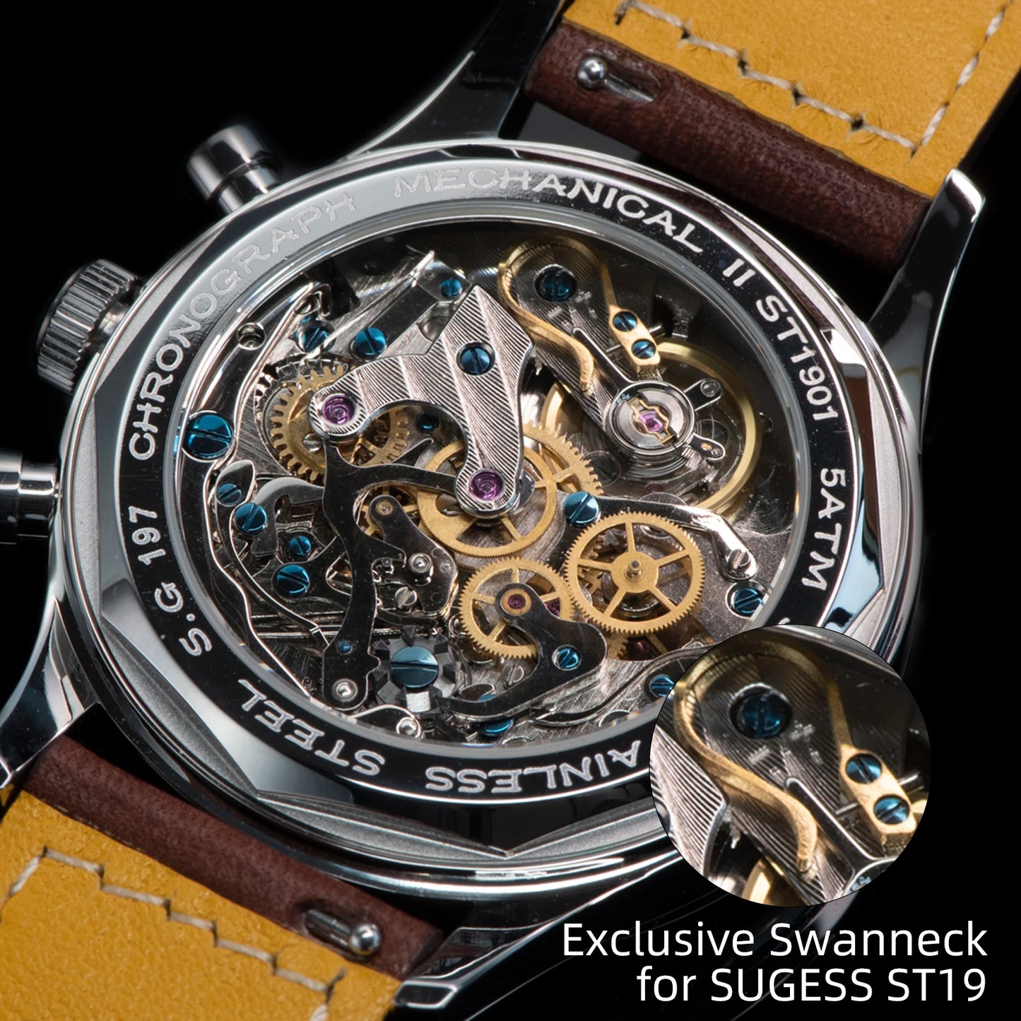 Military Mechanical Watch with Sporty Rubber Strap
