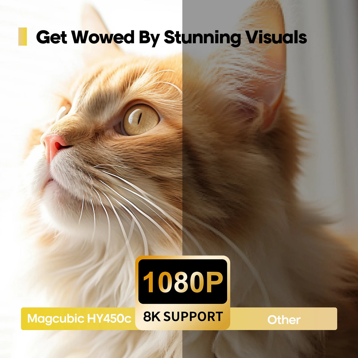 1080P Ultra Short Throw Projector 900 ANSI Auto Focus