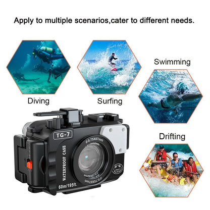 TG7 Black Underwater Housing Kit 60M/195FT