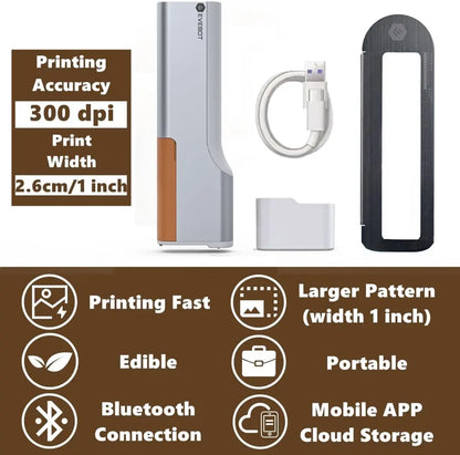 Portable Food Printer Pen Brown Ink Set