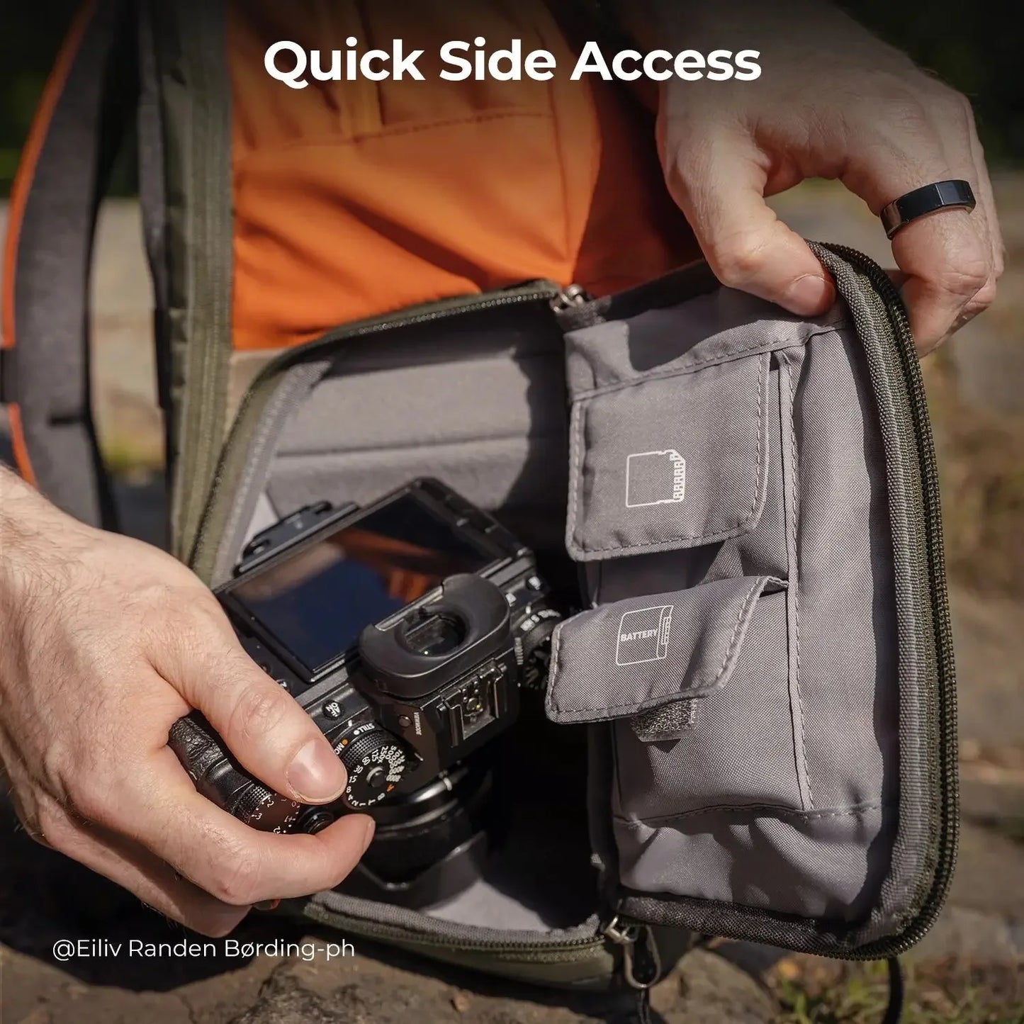 Travel Camera Backpack with Quick Side Access