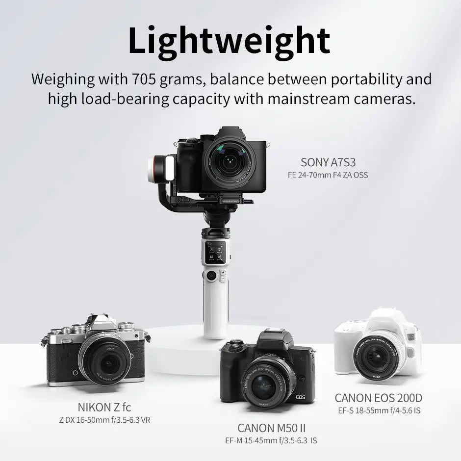 3-Axis Handheld Camera Gimbal Stabilizer Combo Kit