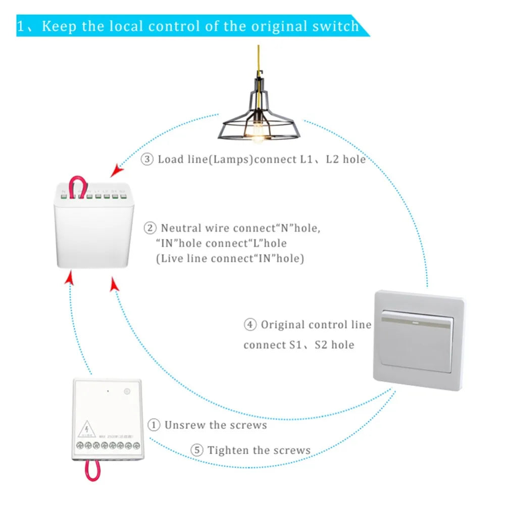 Smart Zigbee Two Way Relay Switch Controller 8 Pack