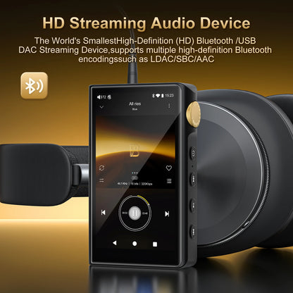 Portable Hi-Res Audio Player Bluetooth WiFi 32GB Android 12