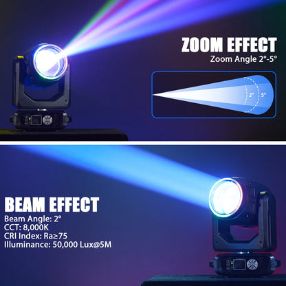 200W LED Beam Moving Head Light DMX Stage Effect