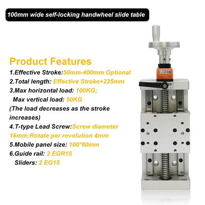 200mm Vertical Z-Axis Slide Table Digital Counter Heavy Duty