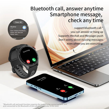 Silver Classic Smartwatch with GPS and Heart Rate Monitor