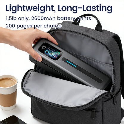 Portable A4 Thermal Printer Bluetooth Wireless Touchscreen