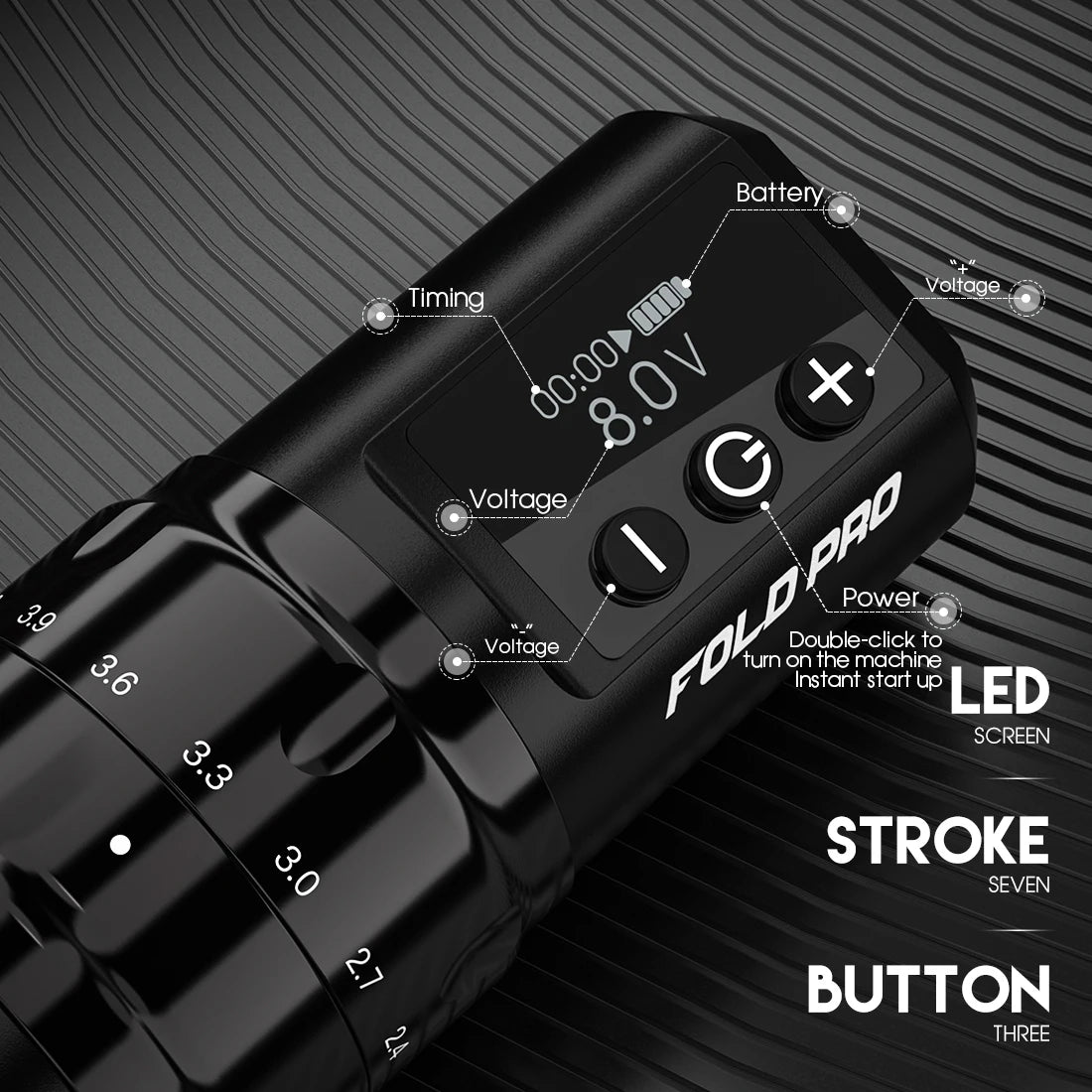 Wireless Tattoo Pen Dragon Year Edition with 7 Strokes