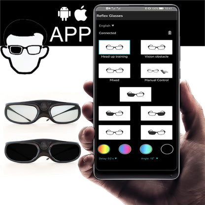 Strobe Training Glasses for Reaction Speed and Skills