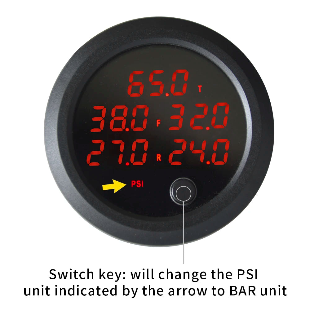 5-in-1 Digital Air Pressure Gauge with 5 Sensors White