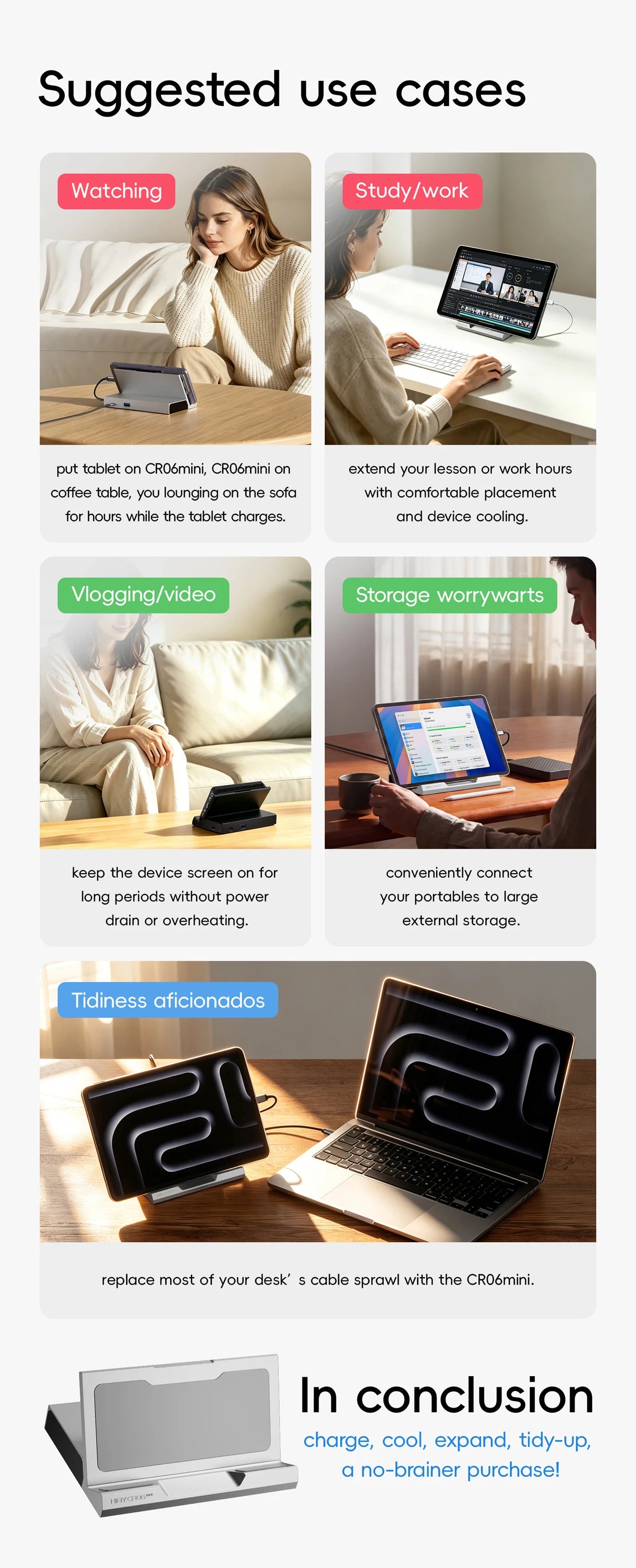 60W USB-C PD Fast Charger with USB 3.0 Hub