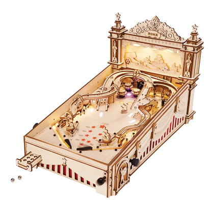 Vintage Style 3D Wooden Pinball Puzzle DIY Game Kit
