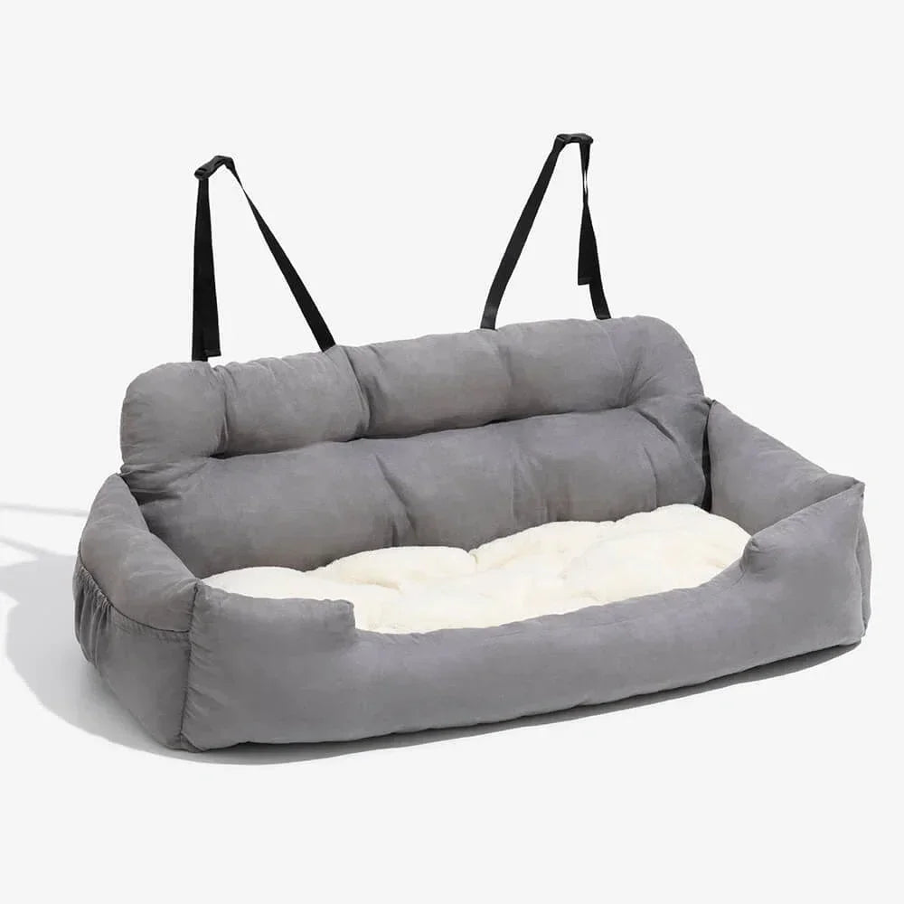 Light Grey Pet Car Seat Bed Travel Carrier