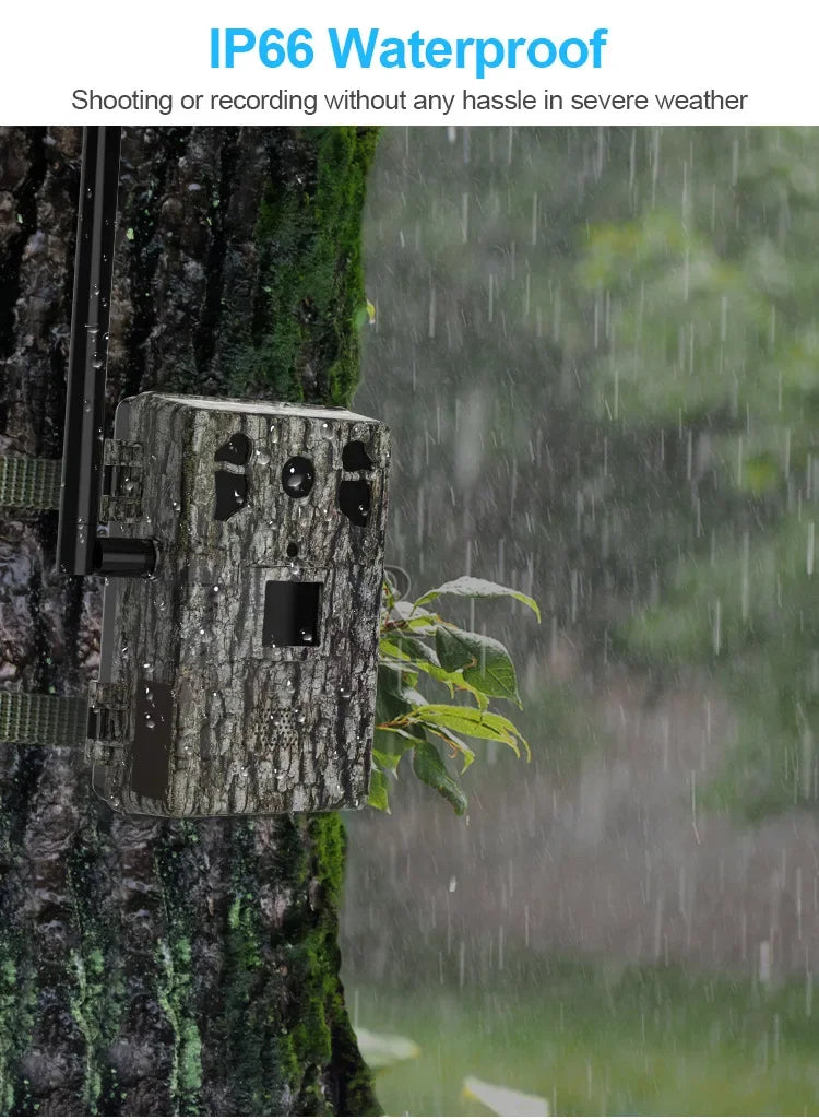 Solar Powered Hunting Camera 14MP 2.5K Night Vision 32G