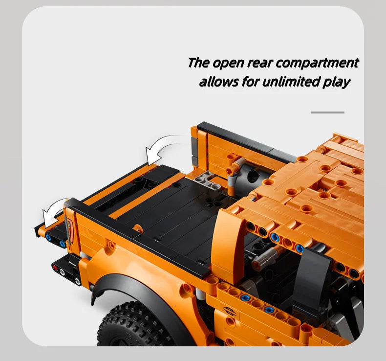 1:10 Scale Off-Road Pickup Truck Building Blocks Set
