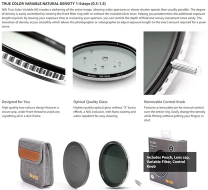 46mm ND Vario Filter Adjustable Exposure Control