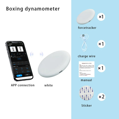 Portable Smart Punching Bag Power Meter Speed Sensor White