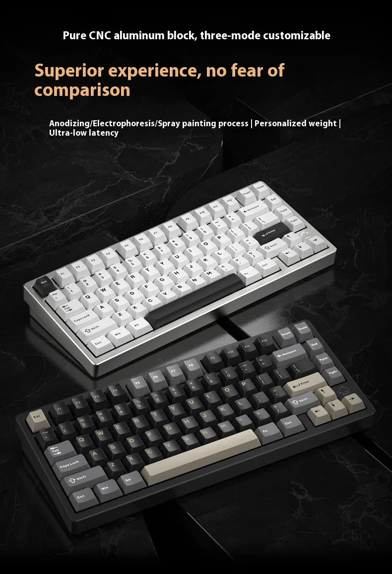 Wireless Mechanical Keyboard Aluminum Frame No RGB