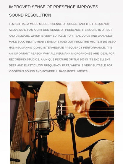 Professional Condenser Studio Microphone for Recording Gold