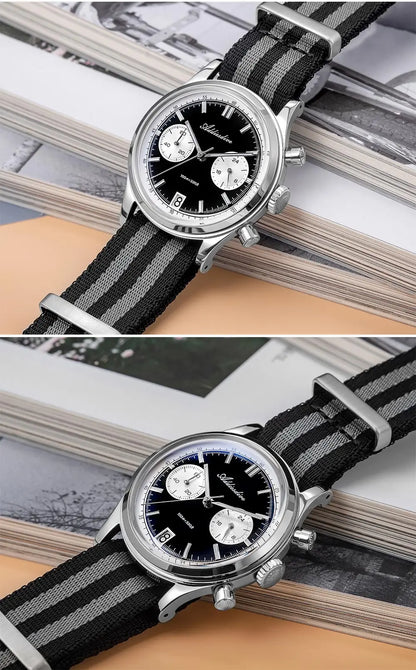 100m Waterproof Black Retro Dome Glass Watch