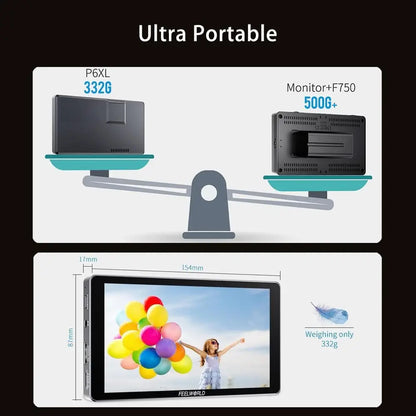 6 Inch 4K Touchscreen Field Monitor 1200nit HDR
