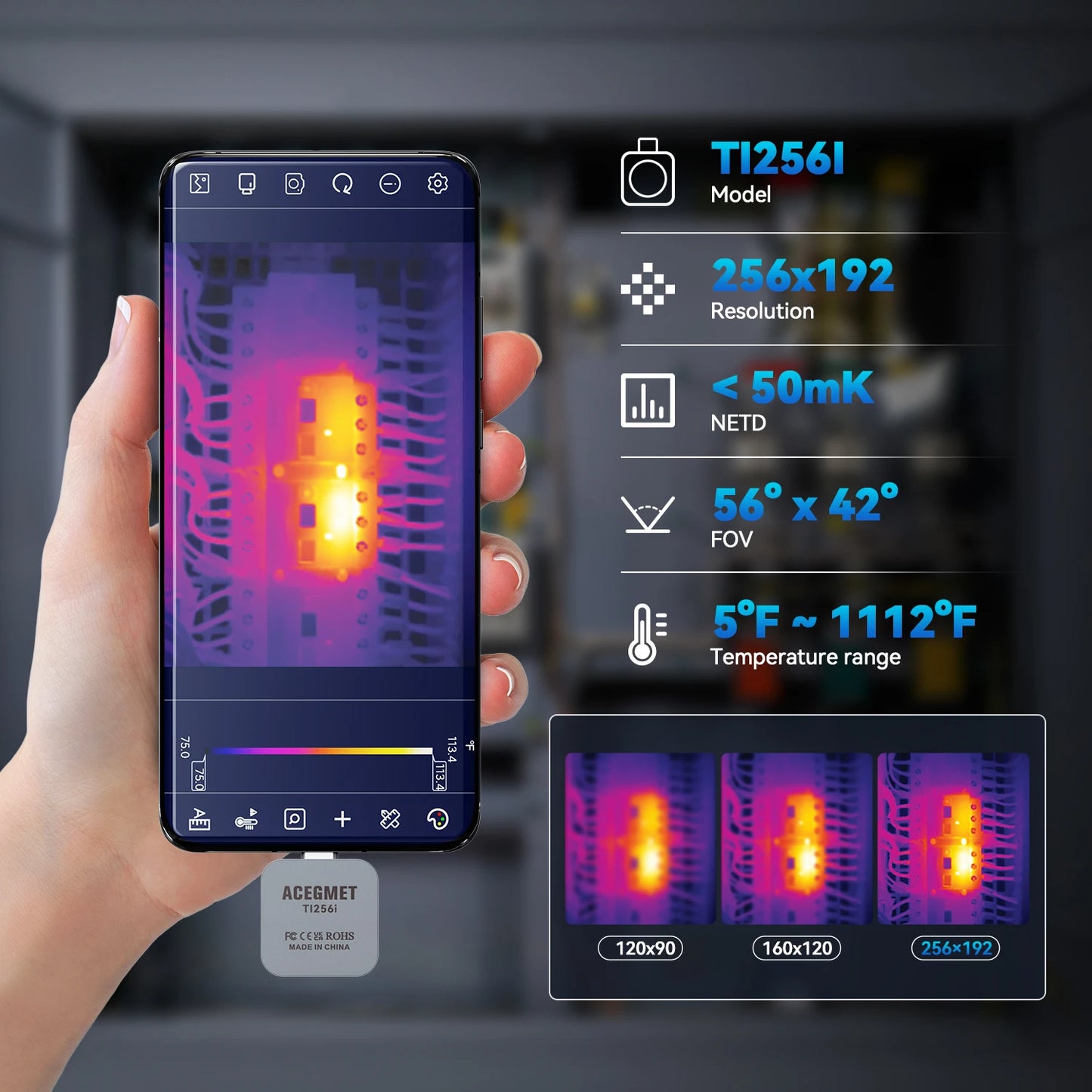 High Resolution Thermal Camera for Mobile Phone Repair