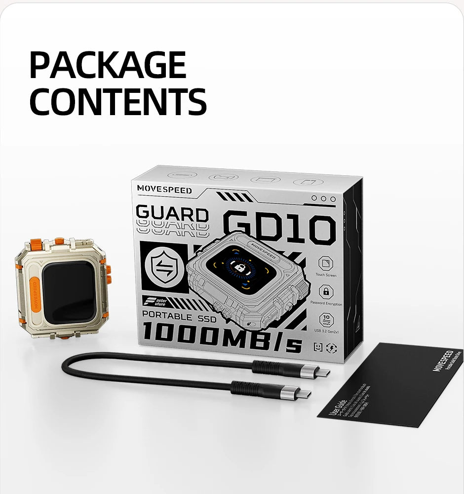 Portable External SSD 2TB with Touchscreen Encryption