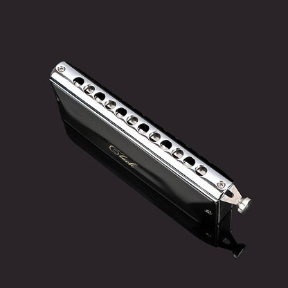 12-Hole Chromatic Harmonica C Key 48-Tone Mouth Organ
