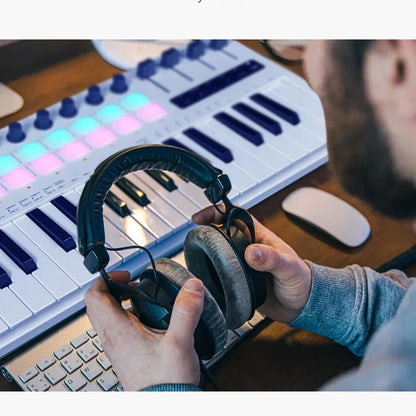 Portable 37-Key MIDI Controller with Built-In Synth Engine