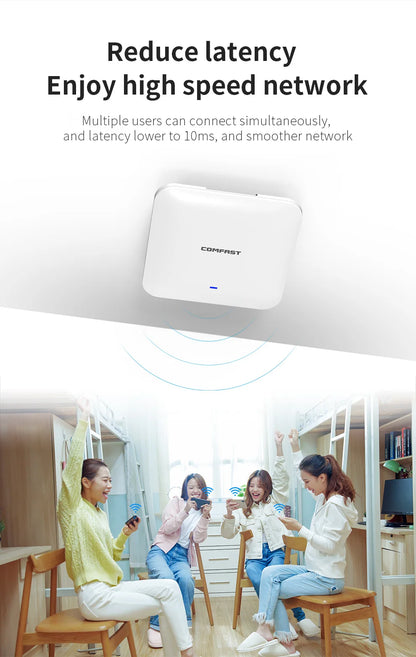 3000Mbps WiFi 6 Ceiling Access Point with Dual Band