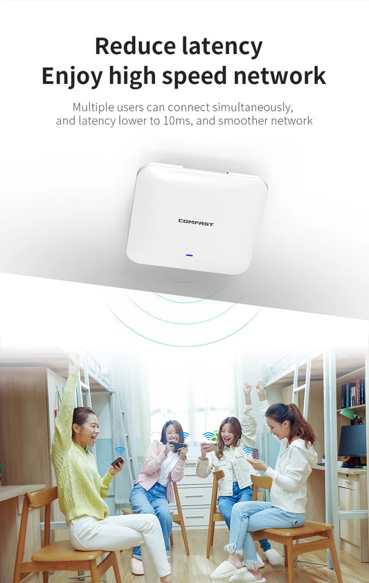 3000Mbps WiFi 6 Ceiling Access Point with Dual Band