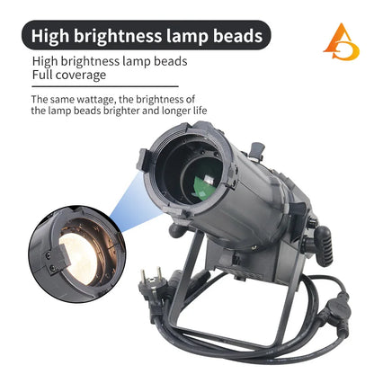 2-in-1 100W LED Profile Spotlight with DMX and Gobo