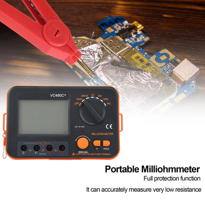 Handheld Low Resistance Tester VC480C 6-Gear