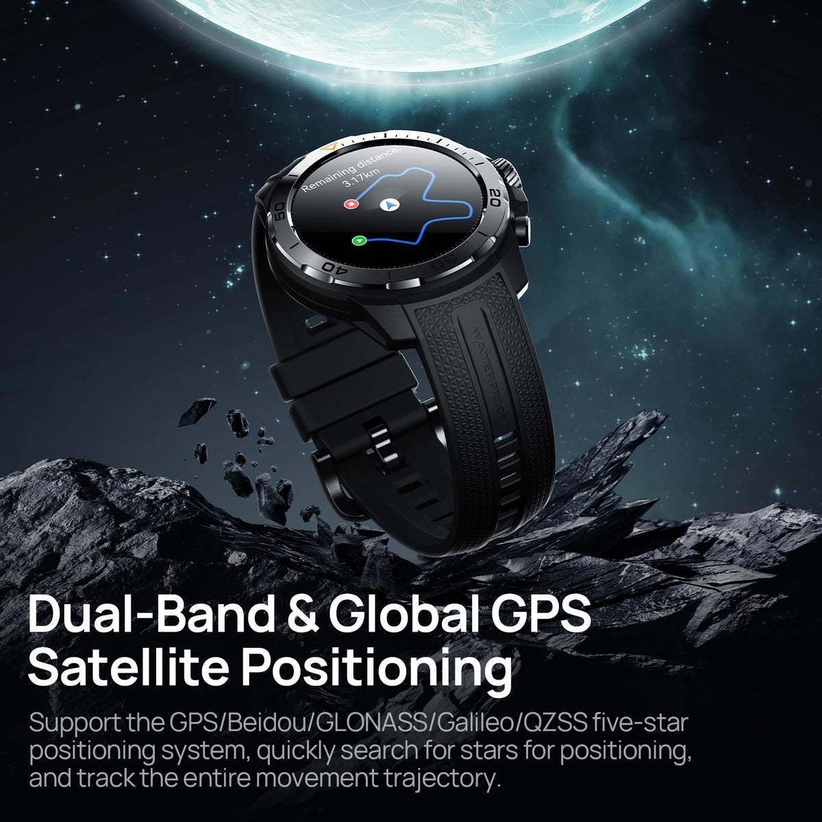 Military Grade GPS Smart Watch Compass Desert White