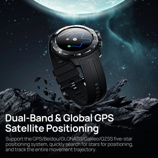 Outdoor GPS Smartwatch Altimeter Barometer 10ATM Black