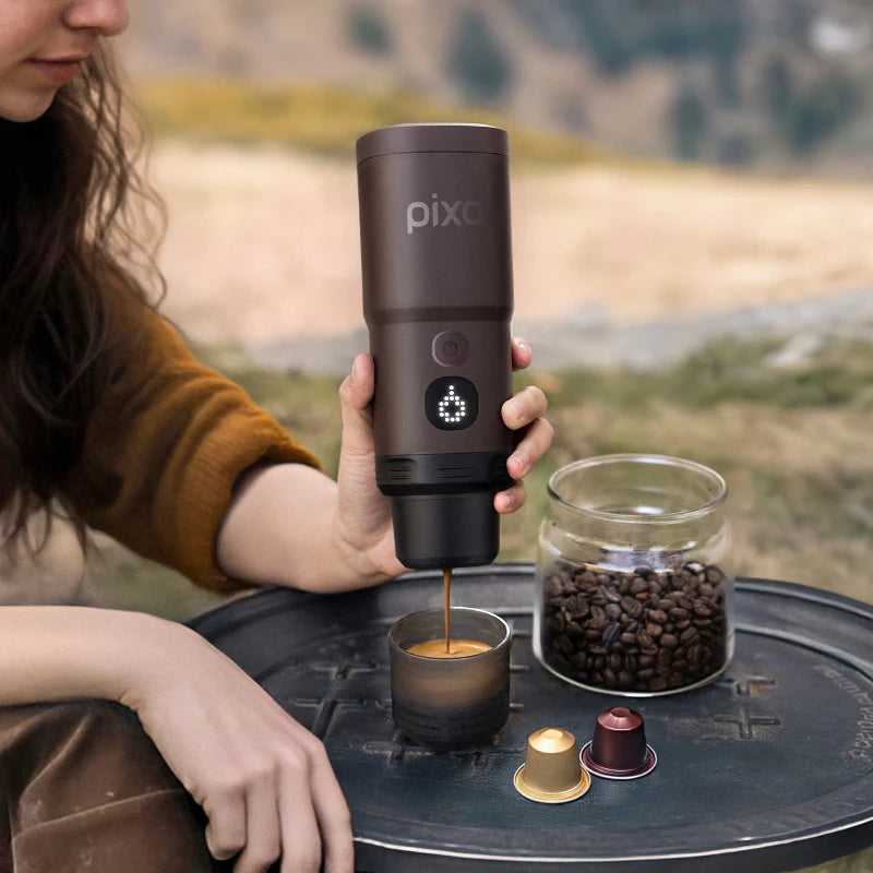 Cordless Compact Espresso Maker Ground Coffee and NS Capsule Compatible